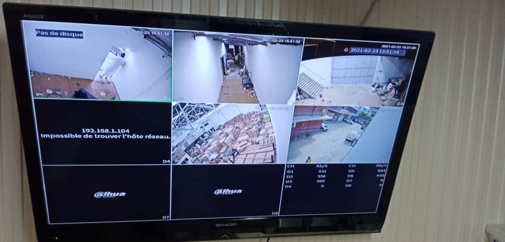 Écran de contrôle d'un système de vidéosurveillance Dahua